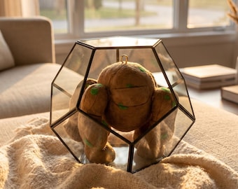 Project Hail Mary Stone Alien Plush Figure 6cm Mini Model Acrylic Display Case Clear Box Desk Decor Sci-Fi Collectible
