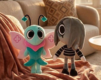 30cm New Cute Butterfly Plush Doll Soft Stuffed Plush Toy Horror Style Figure Home Decor Kids Birthday Gift