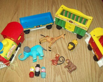 70s Fisher Price original little people Circus Train vintage collectible toy