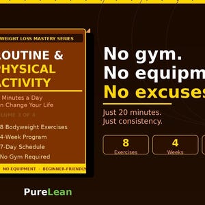 VOLUME 3 | Home Workout Plan for Weight Loss | No Gym 4-Week Beginner Program | Bodyweight Exercise PDF Guide | Instant Download