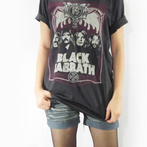 BLACK SABBATH The Heavy Metal Rock Women T-Shirt Men T-Shirt Unisex Tee Shirt Black Tee Shirt Short Sleeve Shirt Music Rock Shirt Size M