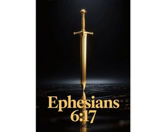 Luxus Bibelvers Poster " Sword/Ephesians"