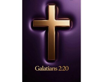 Luxus Bibelvers Poster "Cross/Galatians"