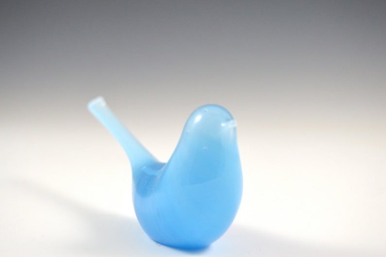 Blue glass bird image 2