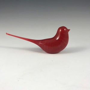 Red glass bird
