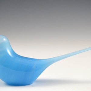 Blue glass bird image 1