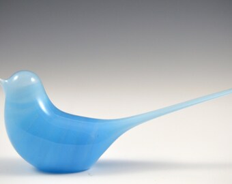 Blue glass bird