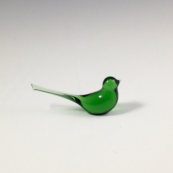 Translucent green glass bird