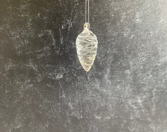 Glass pine cone ornament