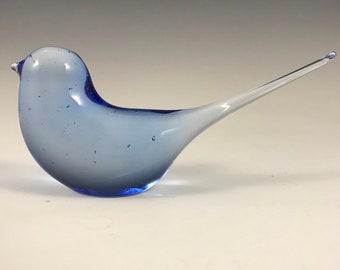 Light blue glass bird