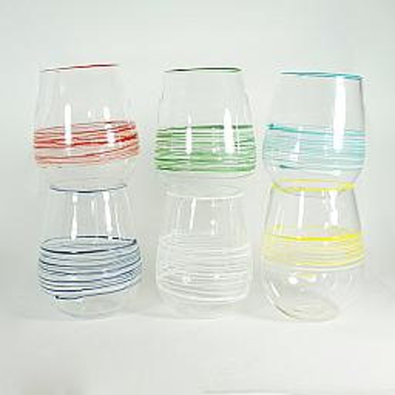 Hand blown stemless glass