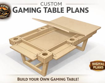 Planos personalizados para mesas de juego / Plantillas de carpintería en PDF (Descarga digital)