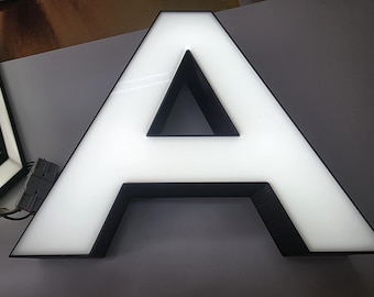 Custom 3D LED Letters PLA PETG | Personalized Illuminated Letters | Acrylic Front | Business Sign | Custom Logo | 10–40 cm