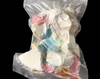 Caja de trozos de fécula de maíz con trozos de algodón de azúcar Argo