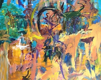 Africa - Dipinto astratto originale 31,5"x47,2"