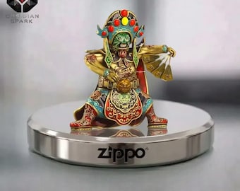 Encendedor de guerrero antiguo, regalo para él, estatua de guardián, artículo coleccionable premium estilo Zippo, regalo de cumpleaños, accesorios para hombre, regalo del Día del Padre