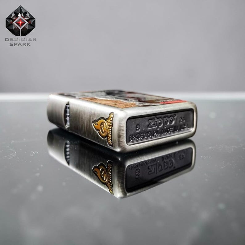 Western Cowboy Vintage Lighter, Gift for Him Zippo Style Windproof Lighter, Mens Gift, Fathers Day Gift, Collectible Premium Design image 2