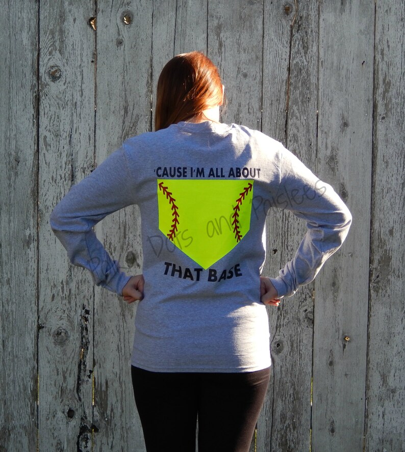 Womens Custom All About That Base Softball Shirt Softball Etsy