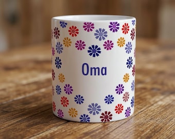 This beautiful ceramic Grandma flower heart mug is a lovely gift idea!