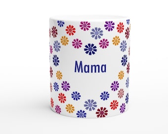 This beautiful ceramic Mama flower hearts mug is a lovely gift idea!