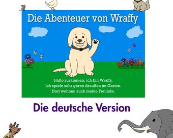 Digital Children's Book Wraffy in German, E-book Toddler, Preschooler, Animal Read-aloud Book PDF, Outdoor Play Picture Book, Instant Download