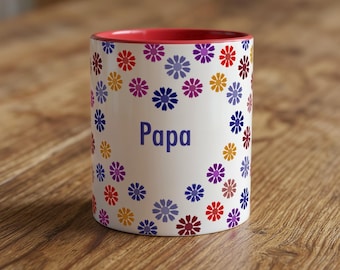 This beautiful ceramic Papa flower hearts mug is a lovely gift idea!