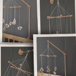 Natural Wood Baby Crib Mobile Holder, Handcrafted, Universal Design, Tool-Free Assembly image 20