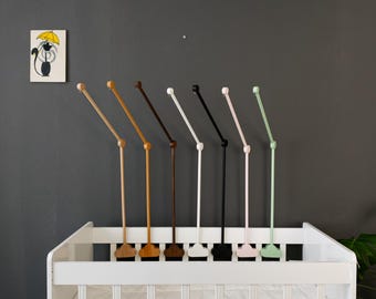 Naturholz-Babybett-Handyhalter, handgefertigt, universelles Design, werkzeuglose Montage