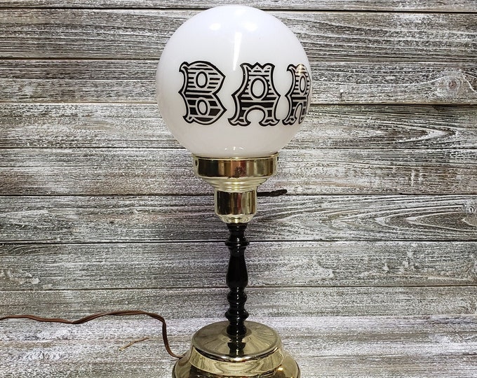 Vintage Bar Globe Lamp, Old Time Saloon Lamp, Bar Tavern Decor, Lamp