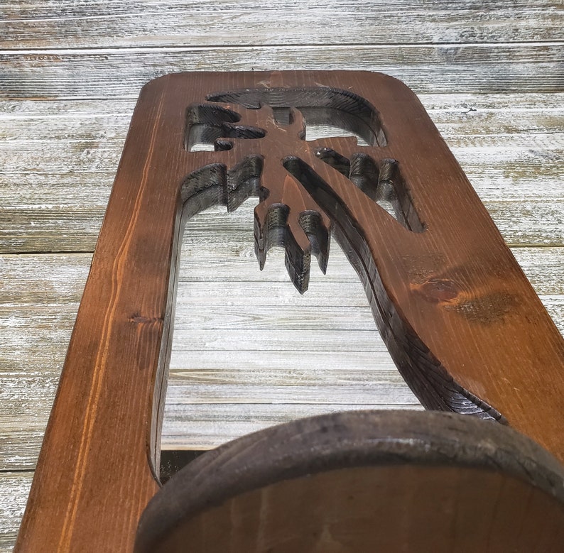 Vintage Palm Tree Mirror Wood Carved Palm Tree Wall Hanging Etsy