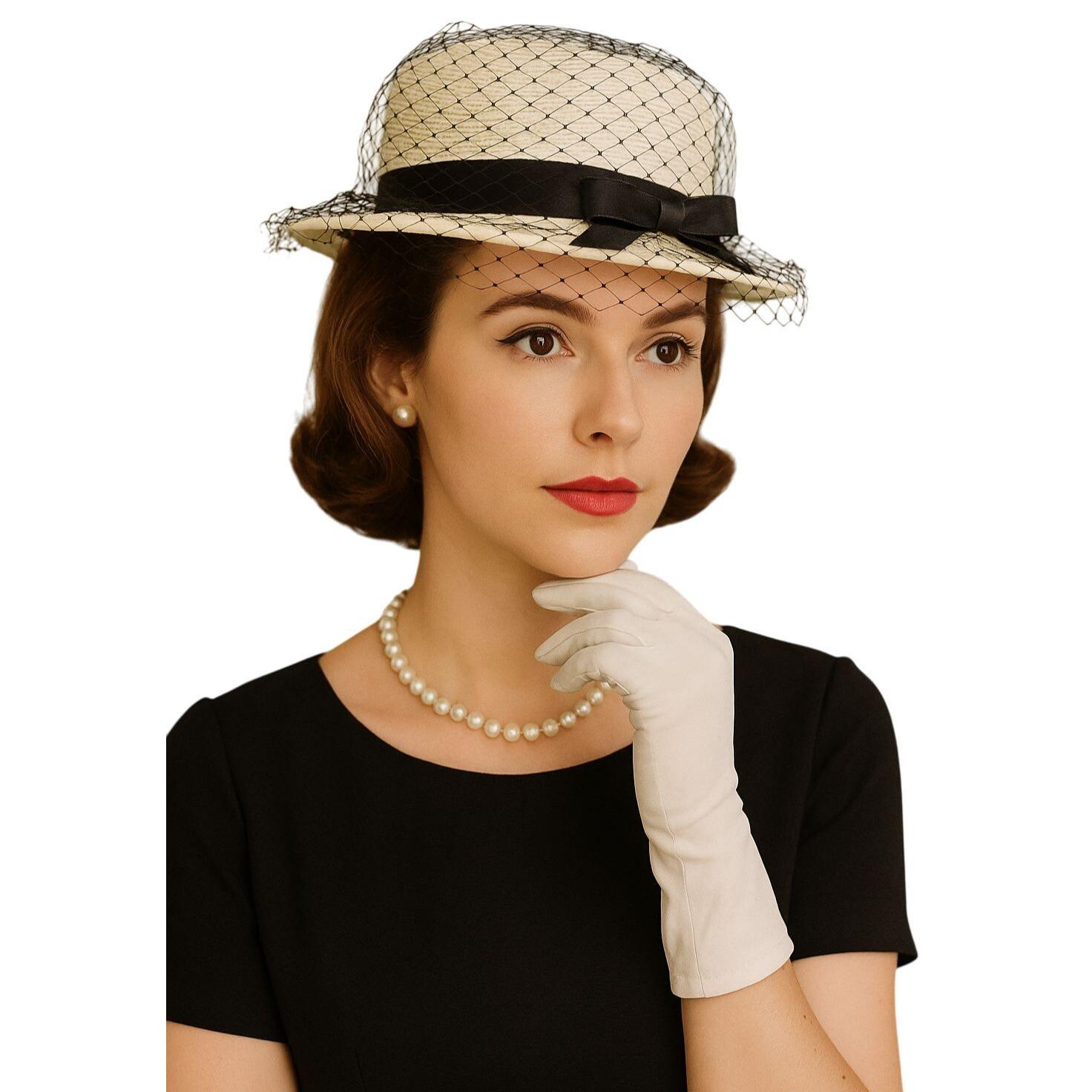 1950s Black Hat With Veil - Etsy display picture 1