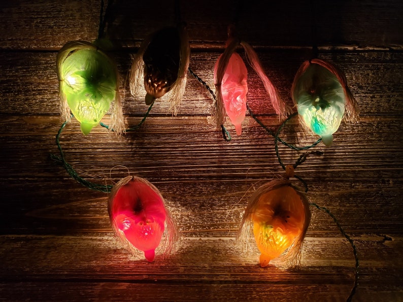 Vintage Shrunken Head String Lights Mattel 1960's Etsy