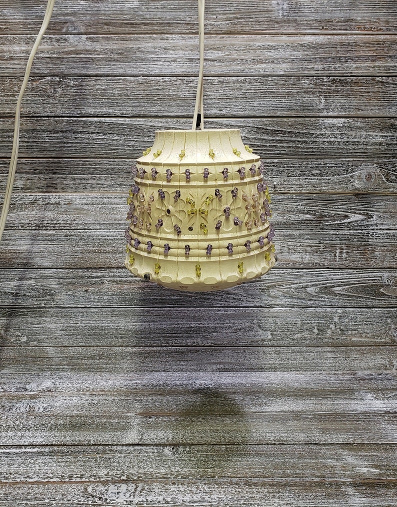 Vintage Lawnware Hanging Lamp 1960s Flower Pot Mid Image 0