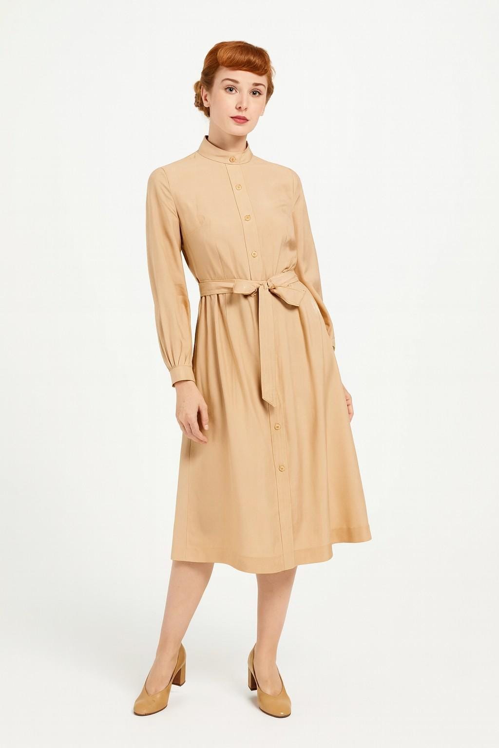 70s flare dress Vintage Online Store | 70's Pleated Women Dress main image 1