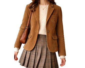 1990s Vintage Banana Republic Wide-Wale Corduroy Blazer, Preppy Light Academia Jacket