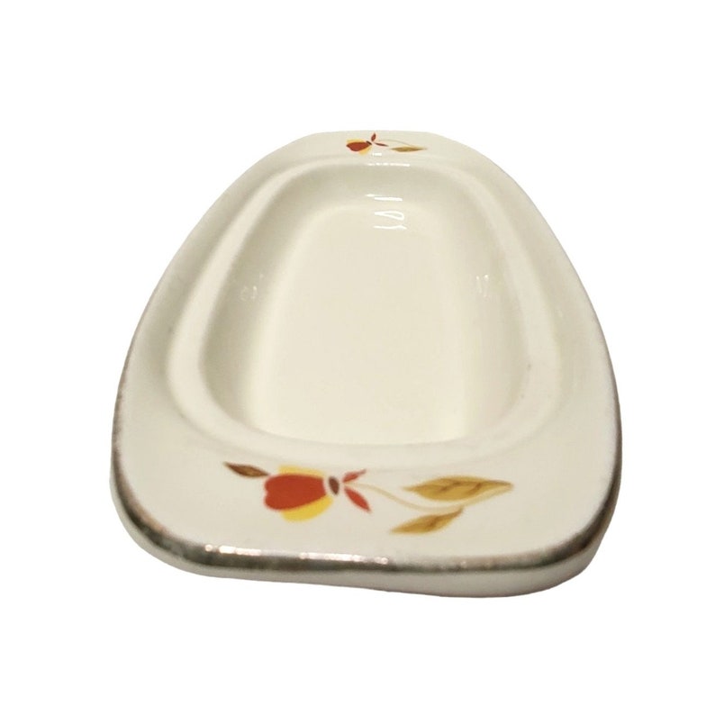 Vintage Hall China 1/4 Pound Covered Butter Dish, Autumn Leaf Jewel Tea, Ruffled Grip, 1960s Table Setting, Cottagecore, Vintage Kitchen image 7