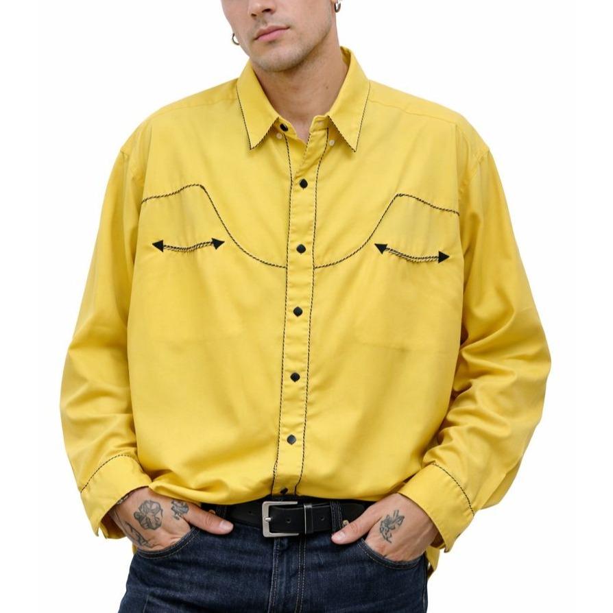Chemise Western Vintage 1992 Perles Brodées – Style Rodeo, Taille Small, Occasion Très Bon état