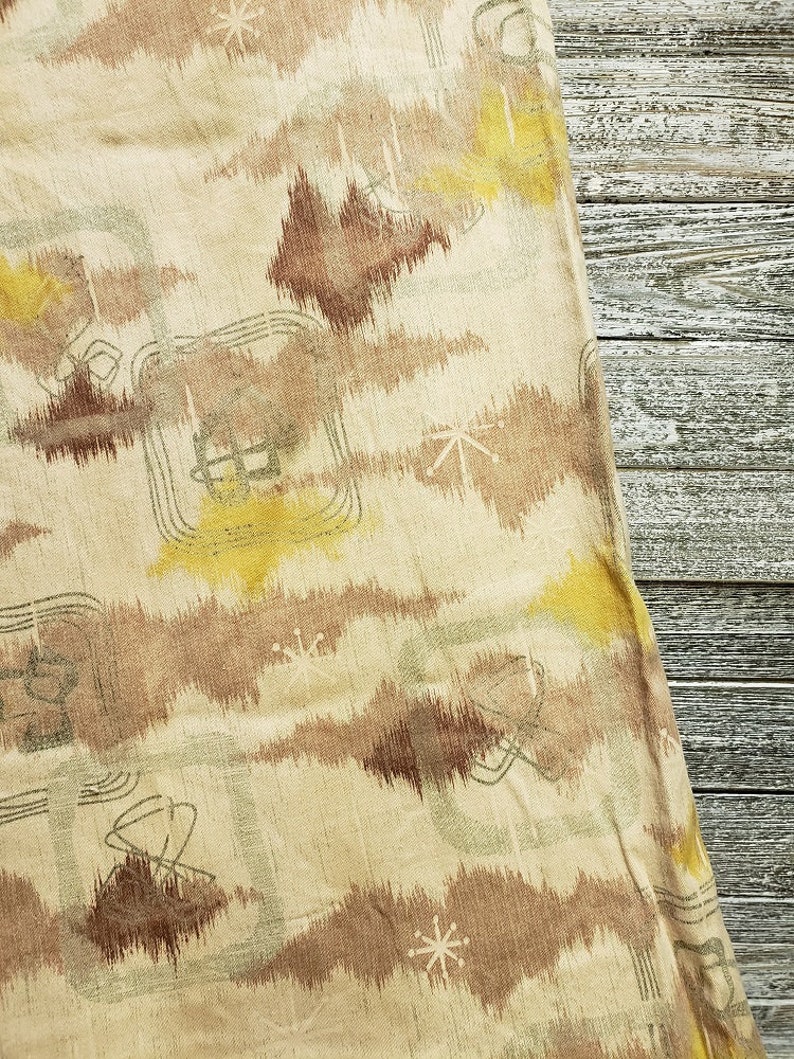 Vintage Curtains Mid Century Modern Drapes Vintage Window Etsy