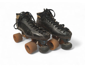 1980s Vintage Riedell 595 Speed Skates, Red Wing MN, Top Grain Leather, Roller Skates, Derby, Rollerskating, Men 5.5 Women 7, Vintage Sports
