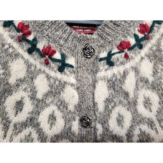1980s Vintage Susan Bristol Sweater, Hand Embroid… - image 4