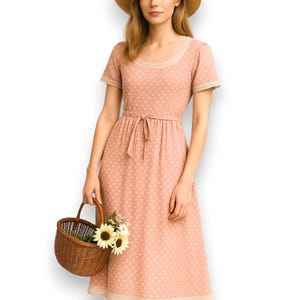chinese dress ladies Black Polka Pleasures Baby Pink Women's Ruffle Hem Dress – Totally Bri LLC