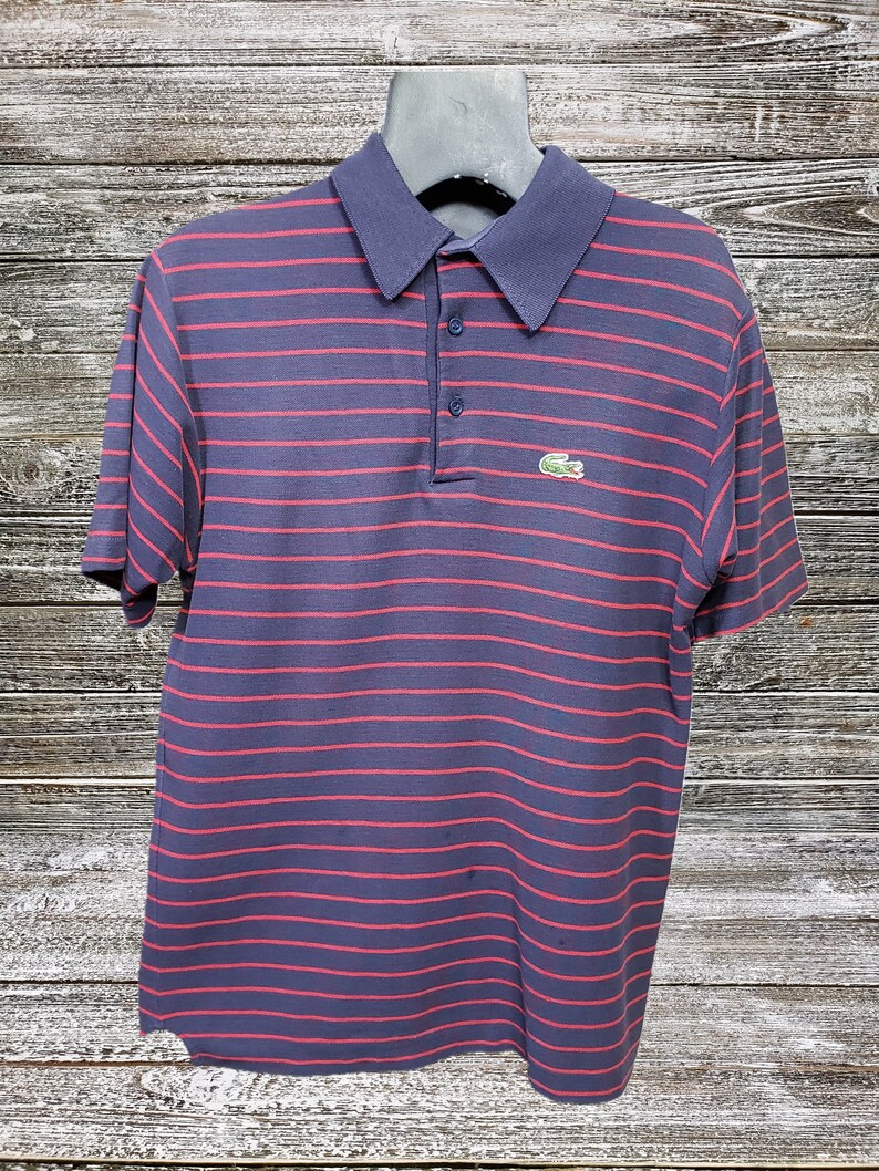 Vintage Izod Lacoste Polo Shirt 1980s Striped Alligator | Etsy