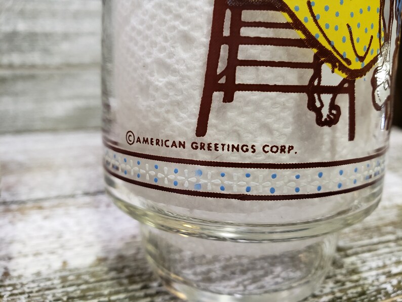 American Greetings Vintage Kitchen 1970/'S Vintage Holly Hobbie Glasses Limited Edeition Holly Hobbie Happy Talk Glass Tumblers Coca Cola