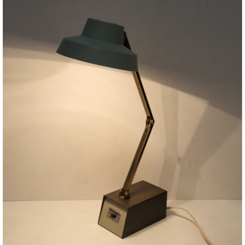 Vintage Industrial Desk Lamp, Tensor Swing Arm Table Lamp, Mid Century Modern, Extending Adjustable, Model 8500, Vintage Office Lighting image 2