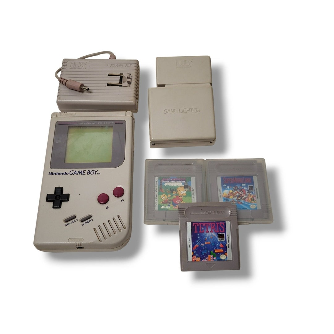 Vintage Nintendo Game Boy Bundle Handheld DMG01 Video Game Etsy