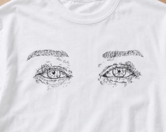 Women's Eyes Sketch T-Shirt | Original Wearable Spiritual Art | Conscious Clothing