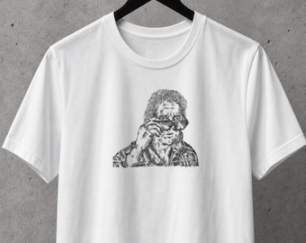 They Live Movie Pen Sketch T-shirt | Original Wearable Movie Art | Conscious Clothing