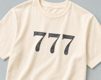 777 Numerology Pen Sketch T-Shirt | Lucky Number 777 | Spiritual Numbers | Number Synchronicity