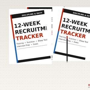 Fire Service Recruitment Tracker, 12-Week Training Log, Bleep Test Progress, Nutrition, Interview Prep,Printable PDF, Discipline & Duty