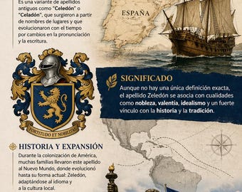 Zeledon Descarga digital personalizada con el significado y origen de tu nombre